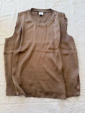 CAbi Taupe Brown Satin-Look Sleeveless Camisole